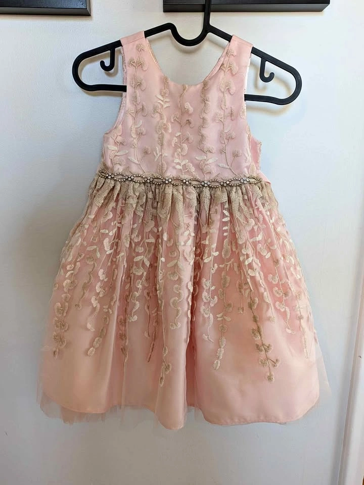 American Princess Pink Embroidered Dress Size 6