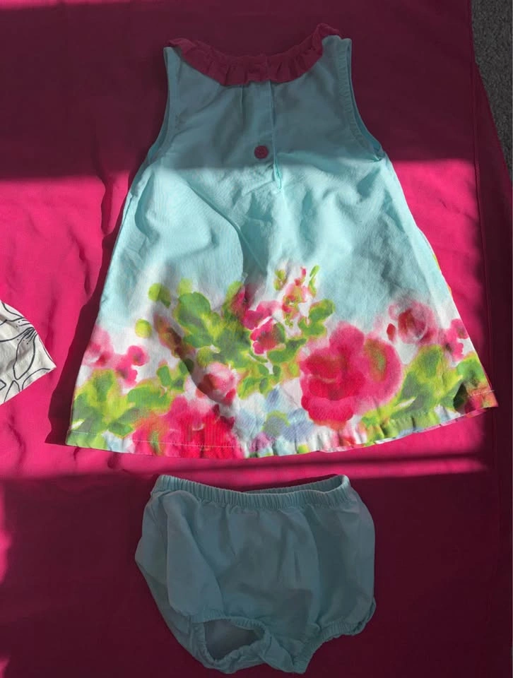 Baby Floral Dress and Bloomers Set - photo 2
