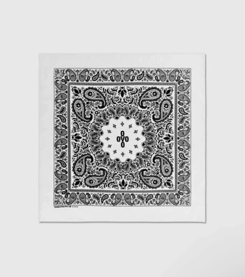 Brand New Authentic October's Very Own OVO Paisley Bandana White