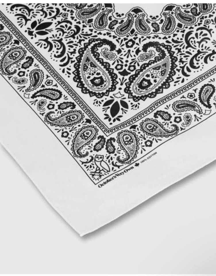 Brand New Authentic October's Very Own OVO Paisley Bandana White - photo 3