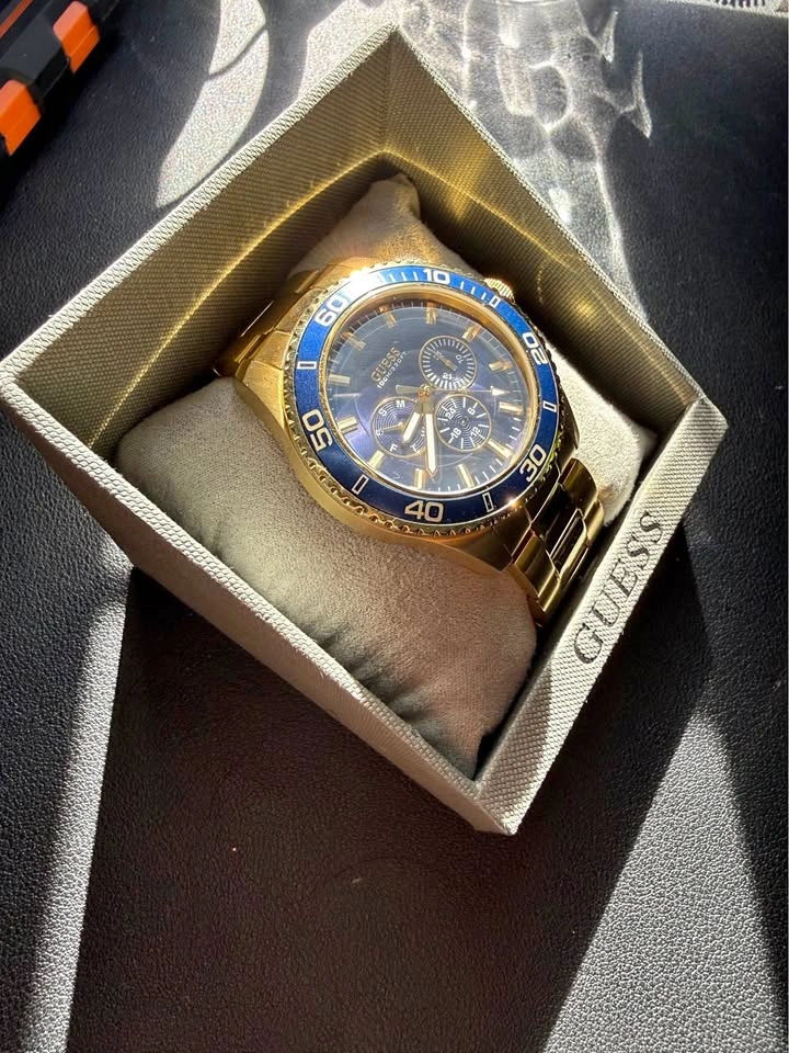 GUESS Men's Chaser 44mm Gold-tone Steel Quartz Watch W0172G5