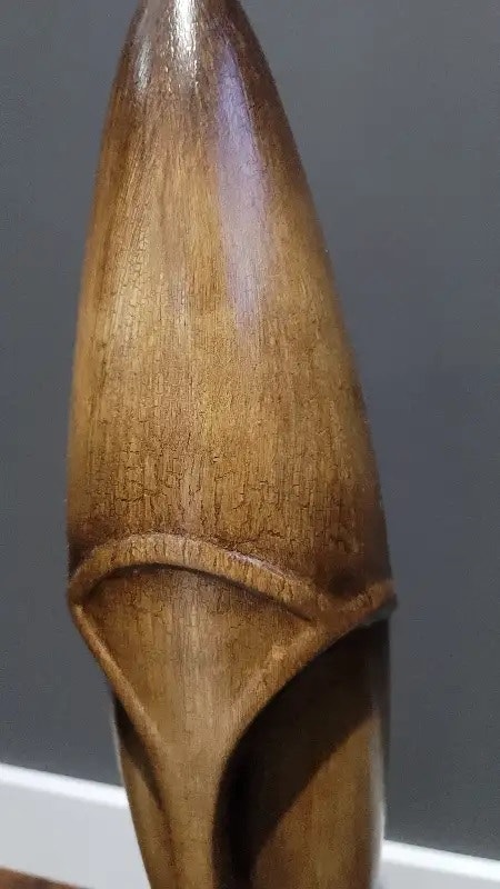 Wooden 31" tall face sculpture bought at Structube - photo 2