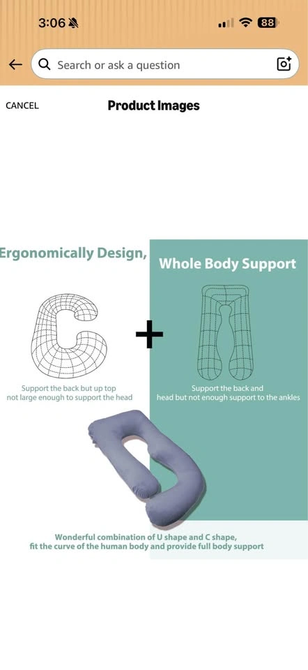 U-Shaped Pregnancy Body Pillow - photo 3
