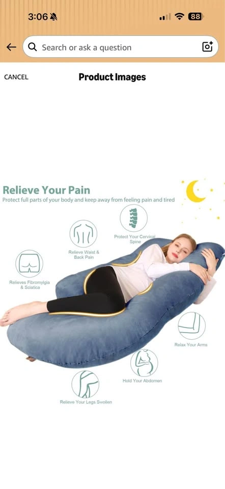 U-Shaped Pregnancy Body Pillow - photo 4