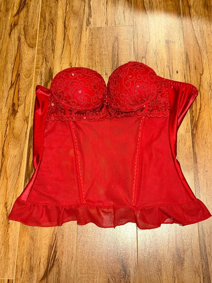 Red vintage corset
