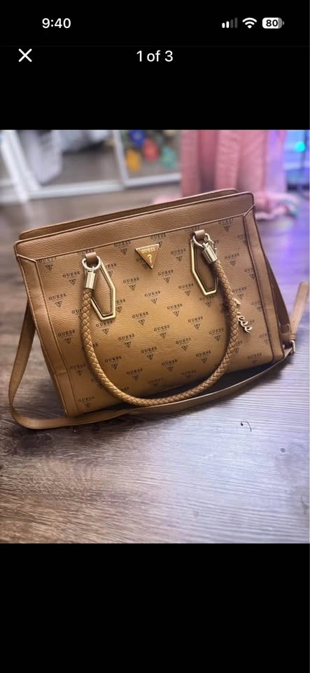 Guess Brown Monogram Tote Bag - photo 4