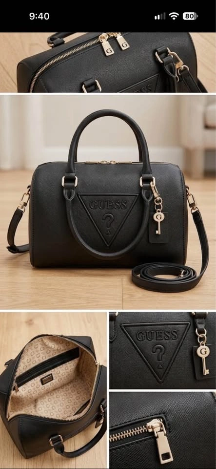 Guess Black Satchel Handbag