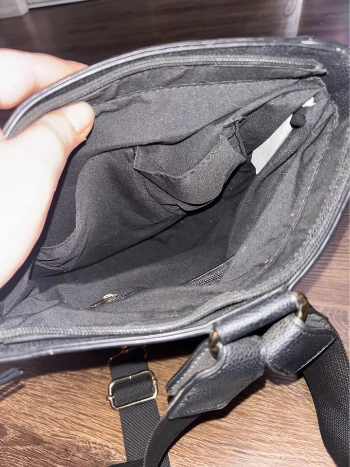 Black Studded Faux Leather Backpack - photo 3