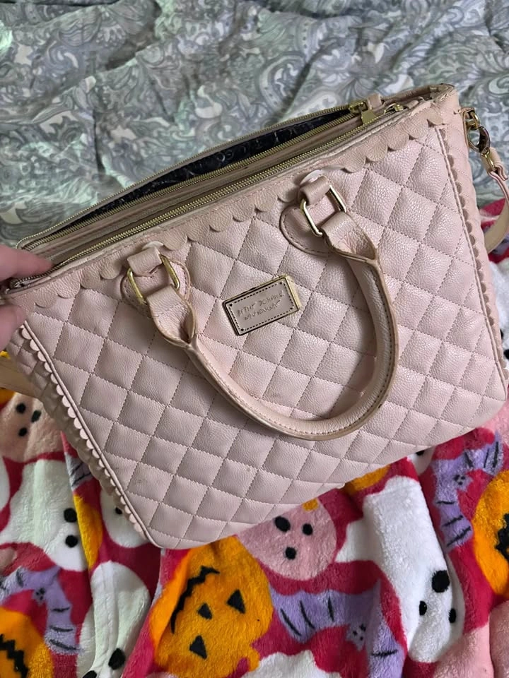 Betsey Johnson Quilted Satchel Bag