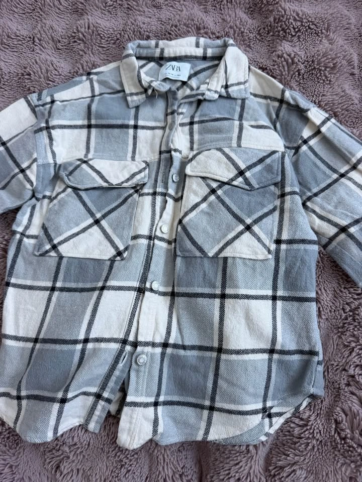 Zara Girls’ Plaid Flannel Shirt – Size 13–14 Years (164 cm) - photo 2