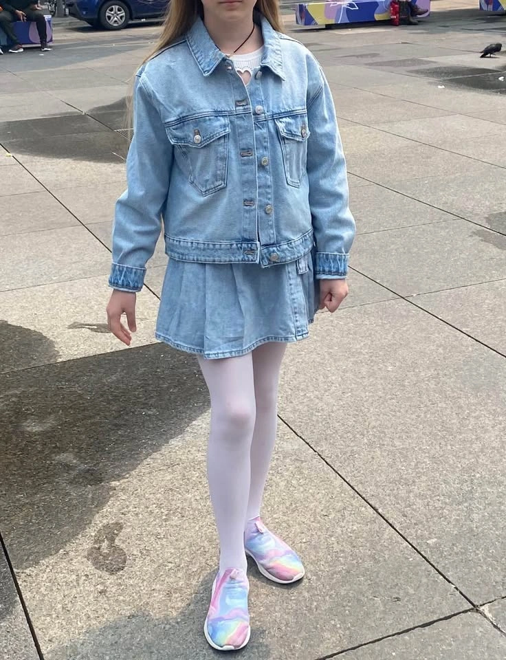 Zara Girls’ Denim Jacket and Skort Set – Size 13–14 (164 cm) - photo 5