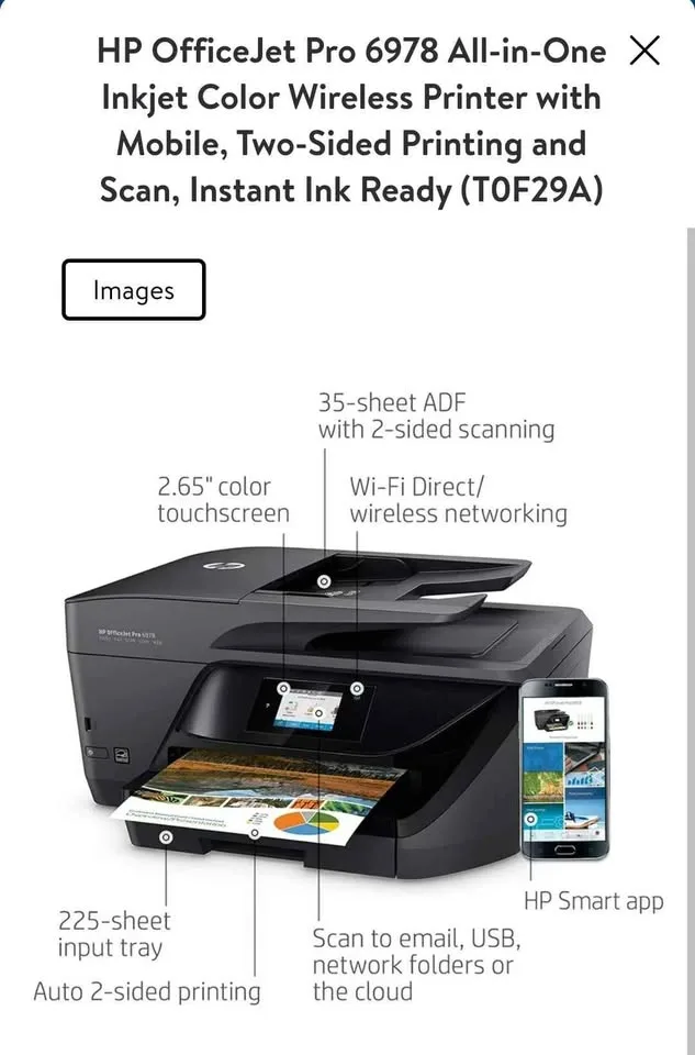HP OfficeJet Pro 6978 All-in-One Inkjet Wireless Printer image indicator(2)