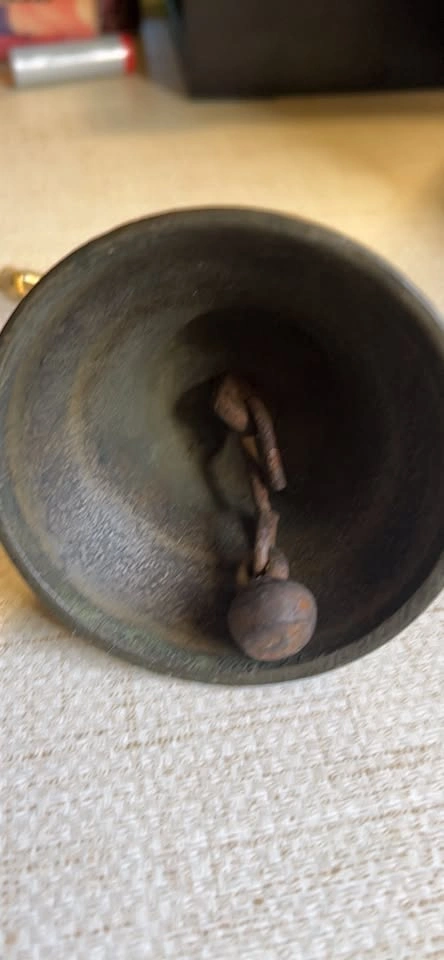Old Metal cow/goat bell with 'CHANTEL FONDEUR' Text 1878 - photo 3