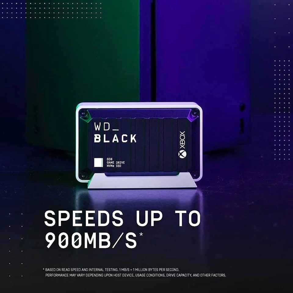 Western Digital D30 Game Drive SSD- 2TB - Black
