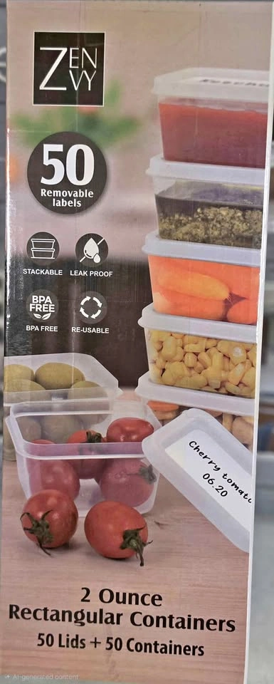Zen Vy 2 Ounce Rectangular Containers - 50 Pack