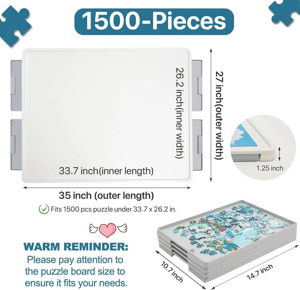 Playboda 1500 Pieces Rotating Plastic Puzzle Board - photo 3