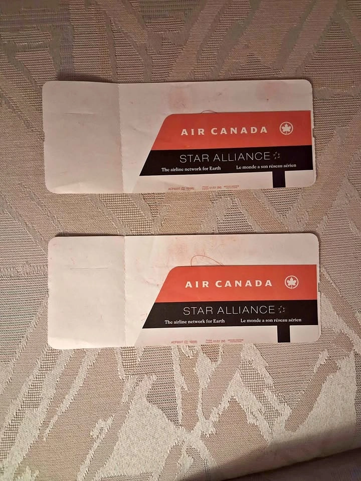 Vintage 1999 Air Canada / Star Alliance boarding passes