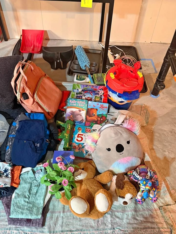 Multi-Item Household, Toys, Clothes, Blankets, and Shoes
