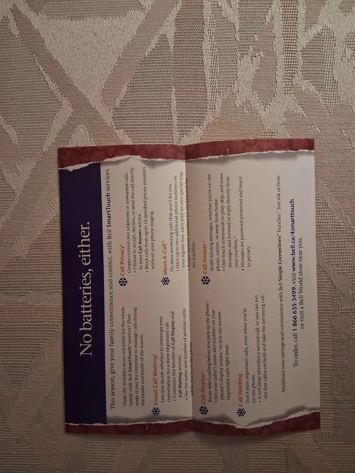 Vintage 2000 Bell SmartTouch Services Holiday Brochure - photo 2