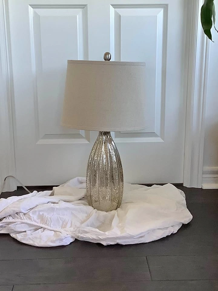 Ribbed Mercury Glass Table Lamp