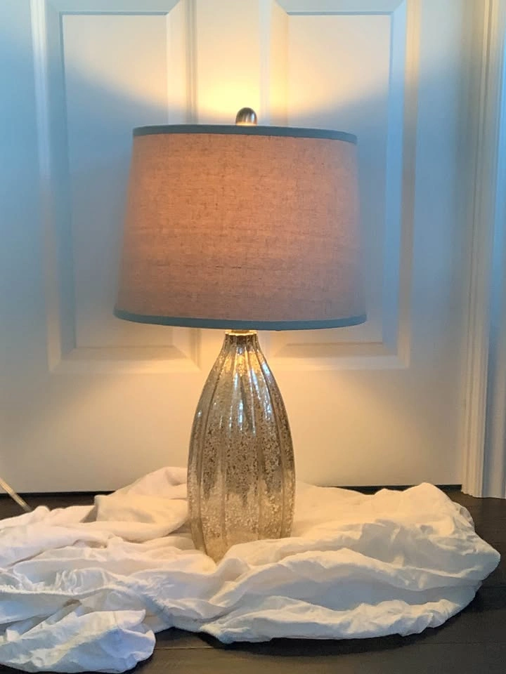 Ribbed Mercury Glass Table Lamp - photo 2