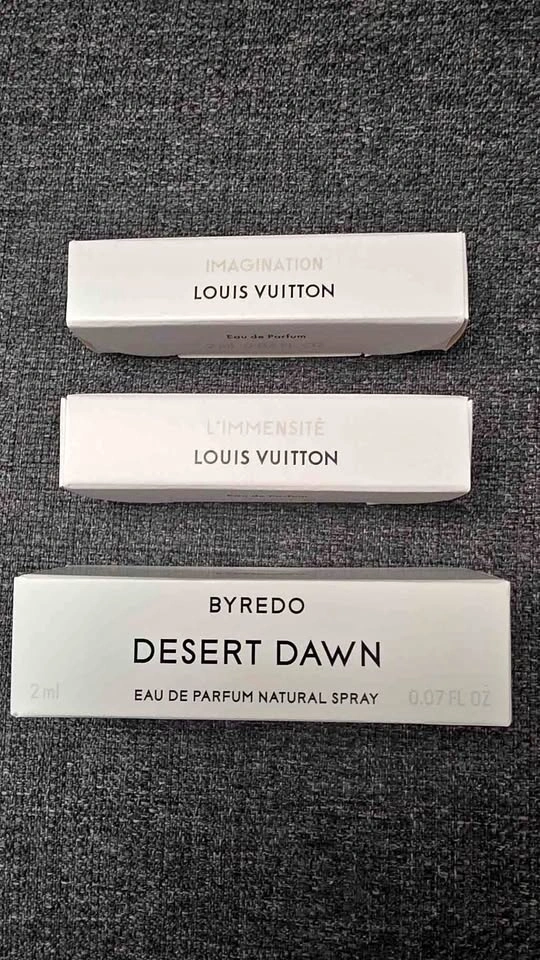 Louis Vuitton and Byredo Fragrance Samples