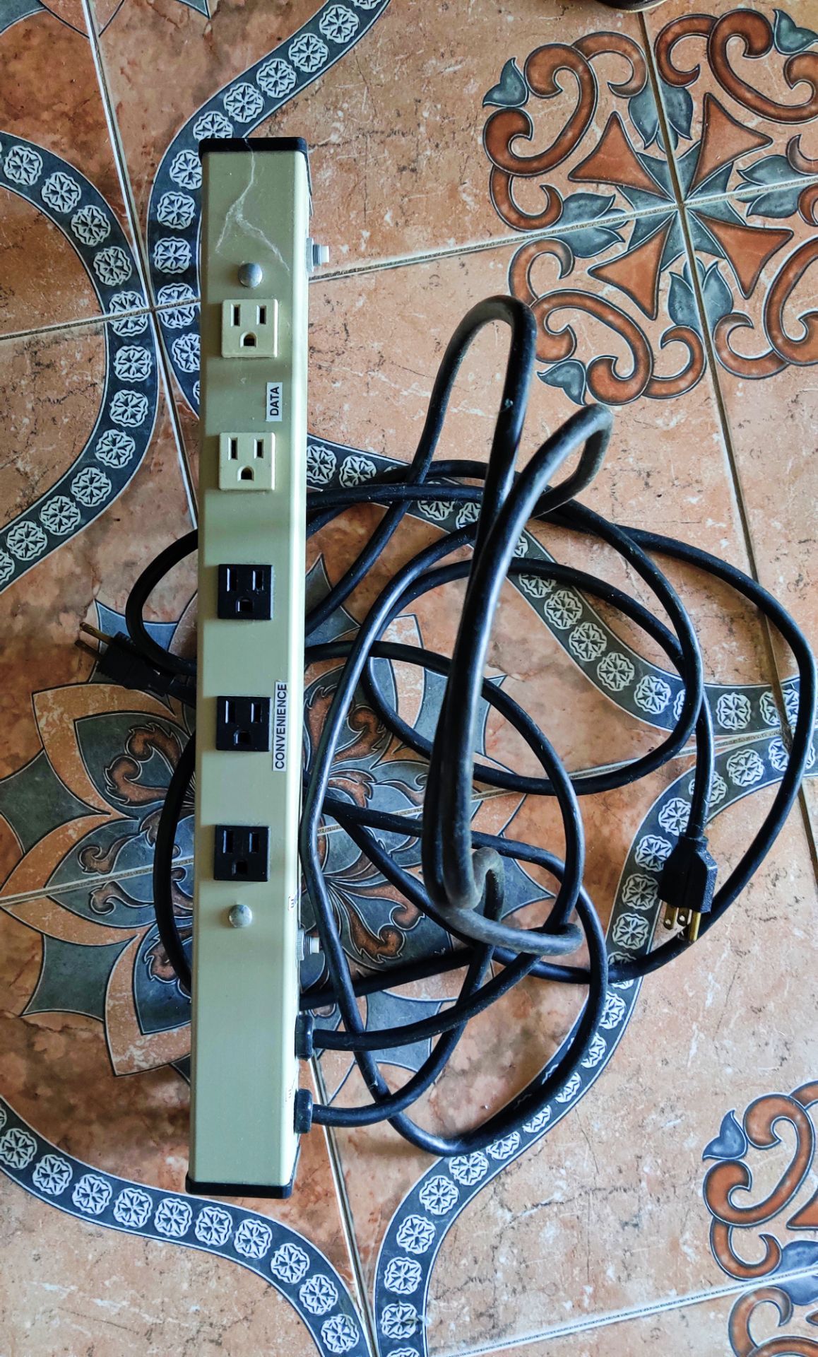 Excellent Metal Power Strip with Data and Convenience Outlets