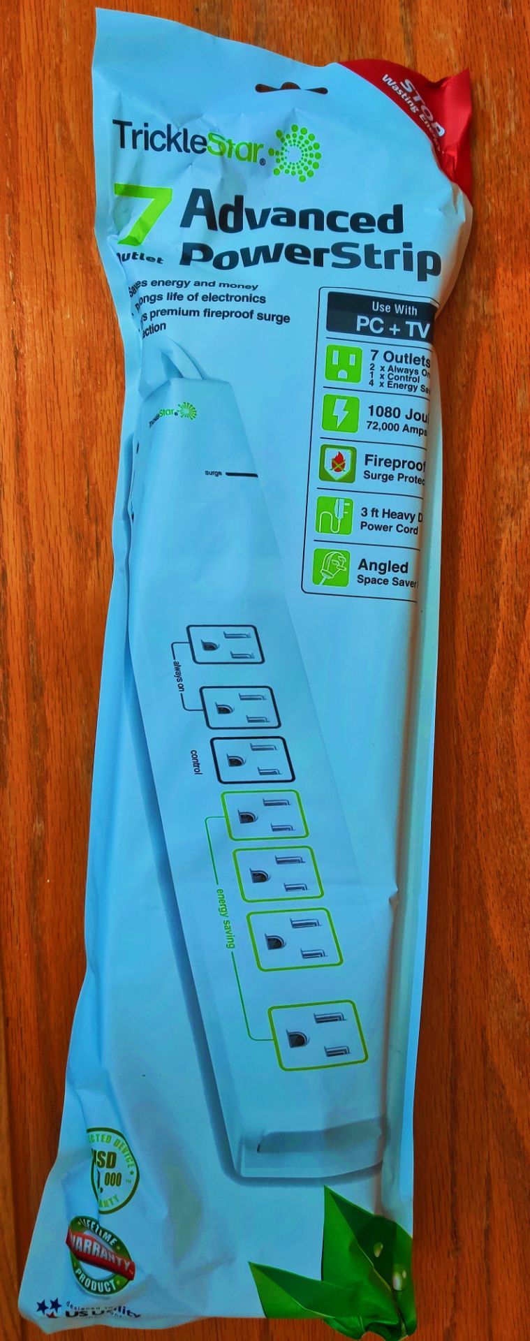 NEW TrickleStar 7-Outlet Advanced Power Strip - photo 2