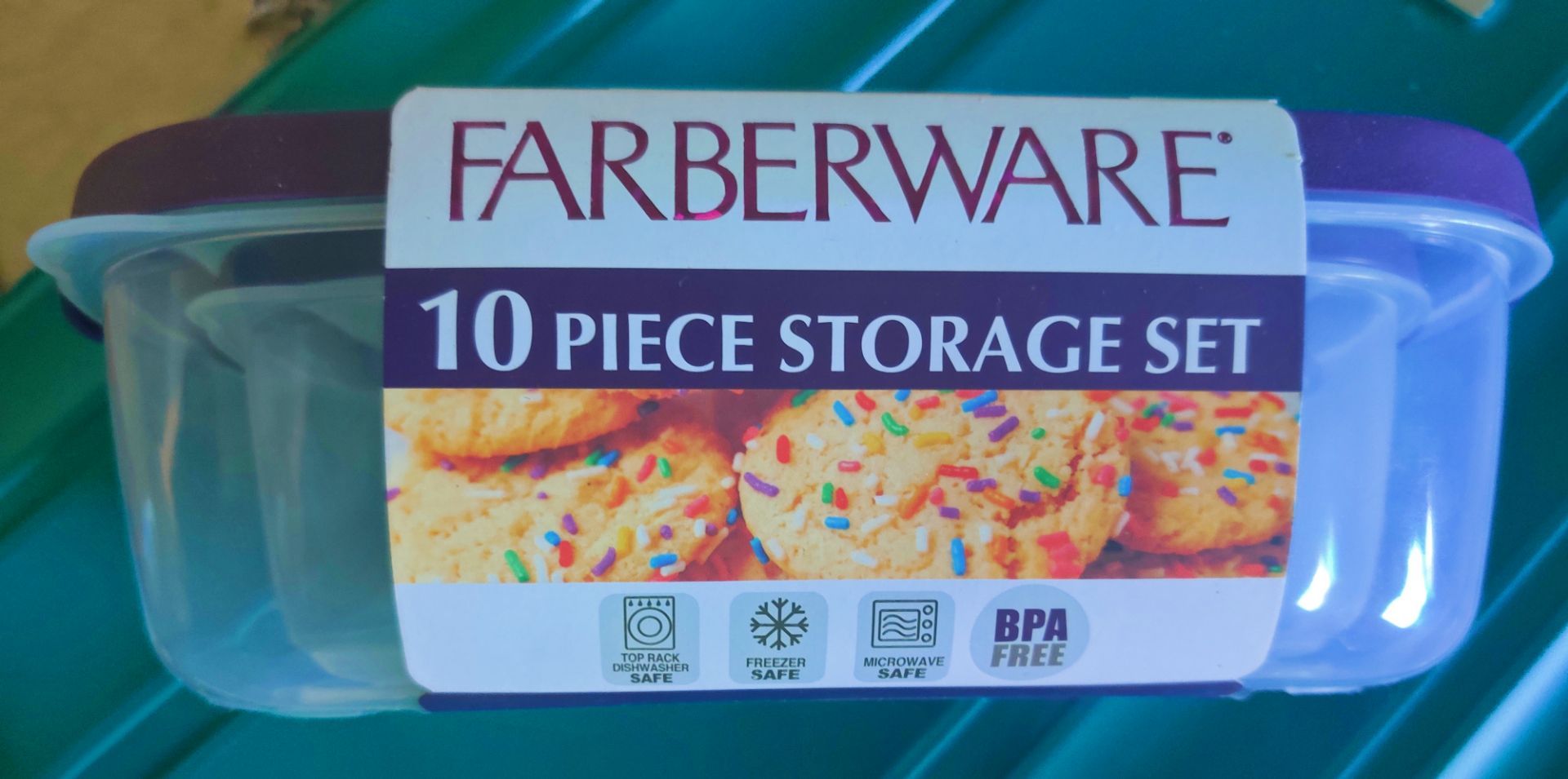 NEW Farberware 10-Piece Plastic Storage Set