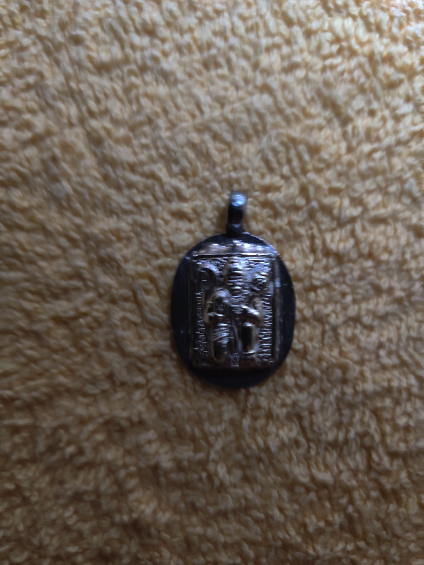 Silver Pendant with Engraved Figure - photo 2