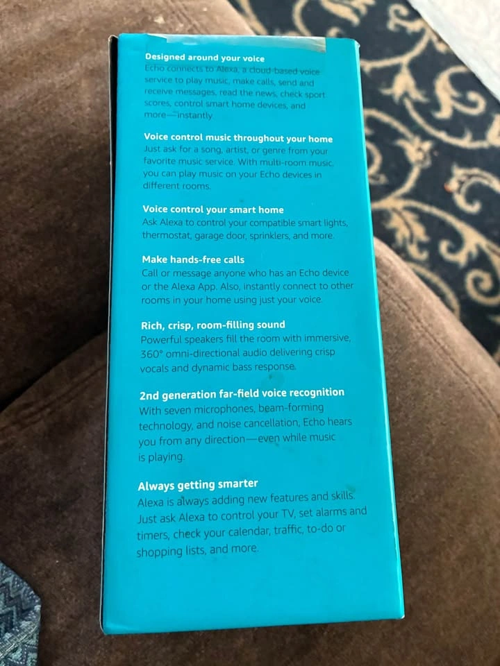 Amazon Echo 2nd generation smart speaker box (new) - photo 4