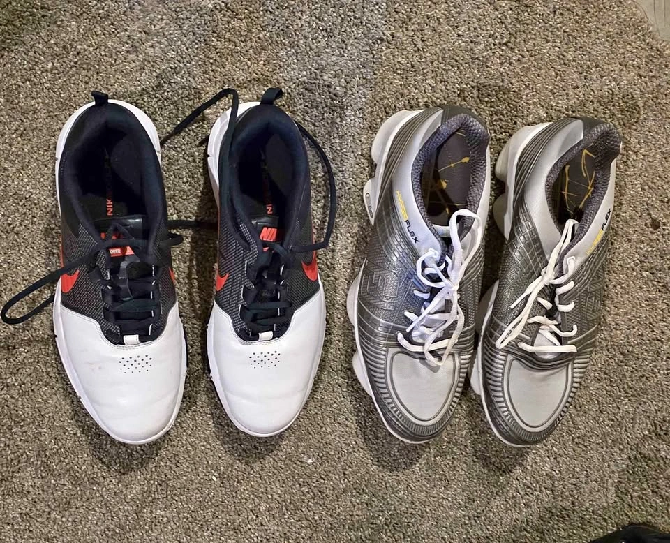 Men’s Golf Shoes – Nike Size 9 & FootJoy HyperFlex Size 10.5