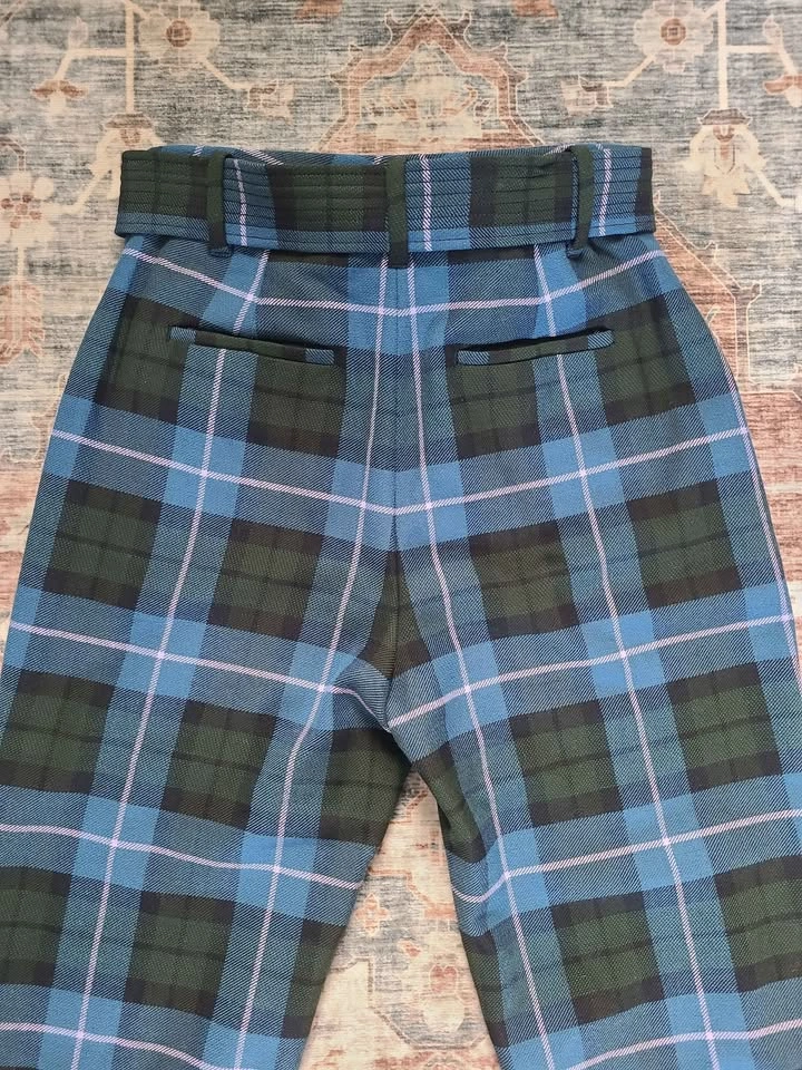 Aritzia Wilfred wool blend tie front plaid pants - photo 4