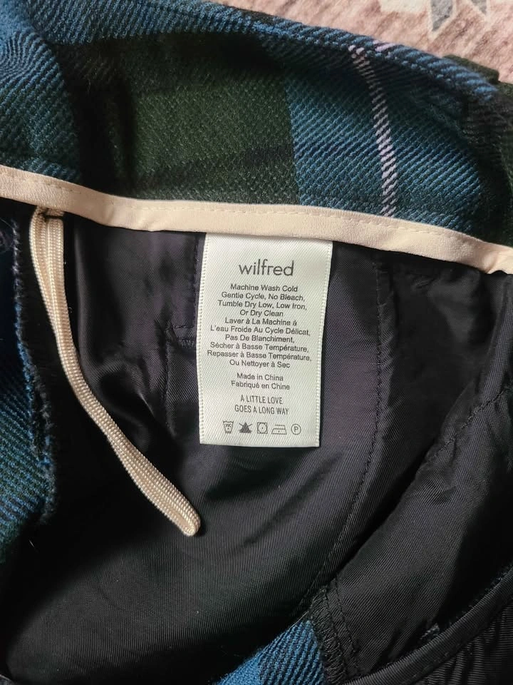 Aritzia Wilfred wool blend tie front plaid pants - photo 5