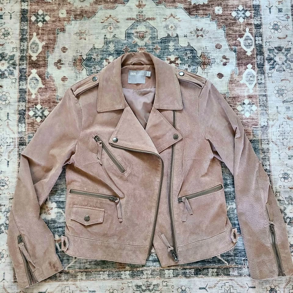 ASOS size 8 tan suede jacket