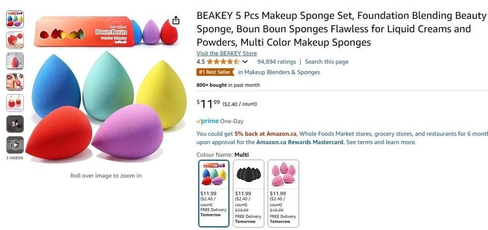 Makeup sponges, 15 pieces, beauty blender NEW - photo 2