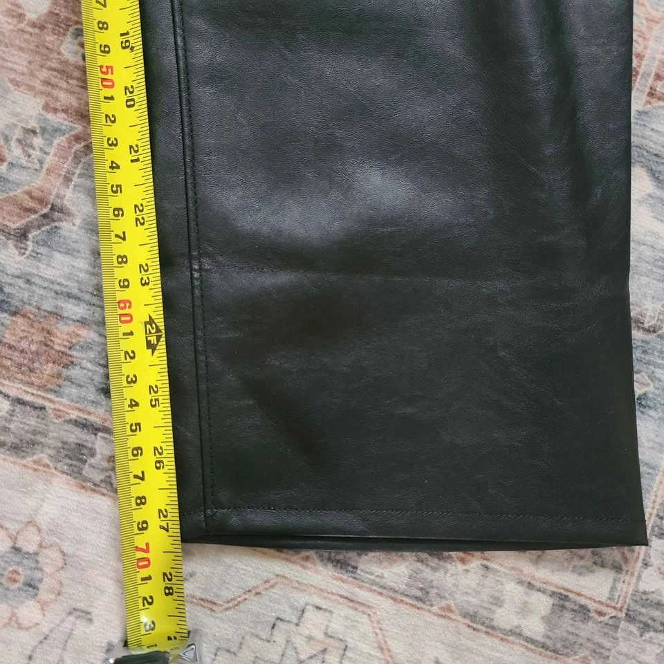 High rise OG Loose faux leather pants sz 8 petite - photo 4