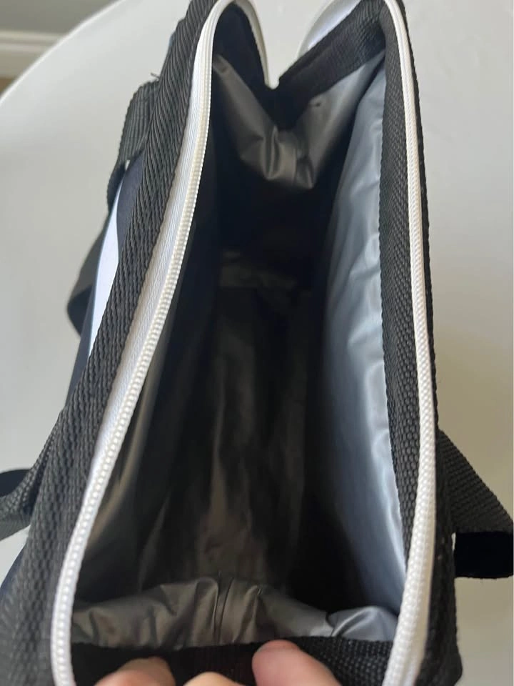 Set of 2 Black and White Striped Insulated Lunch Bags - photo 3