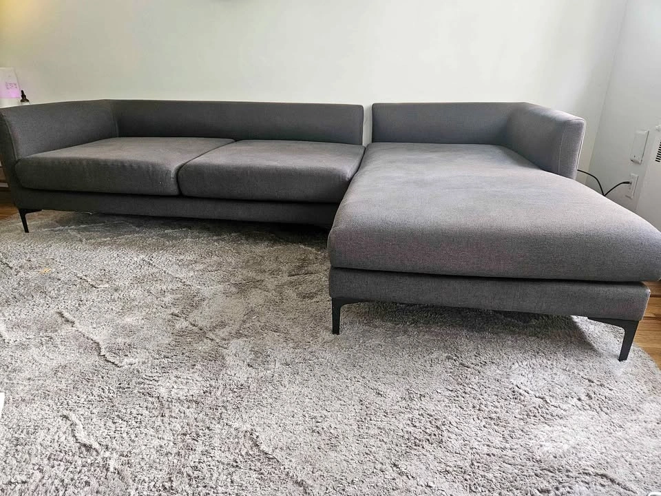 Charcoal sectional couch