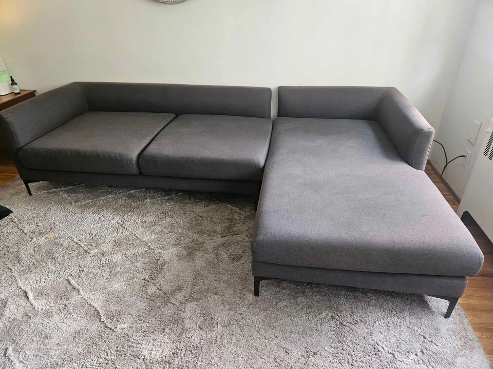 Charcoal sectional couch - photo 2