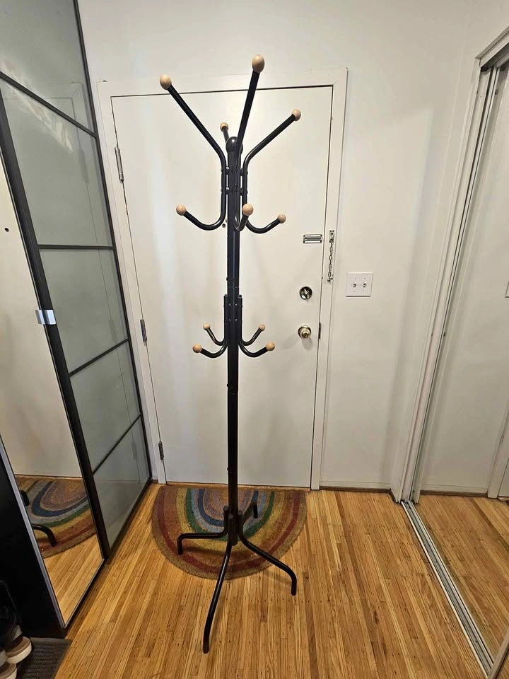 Metal coat rack