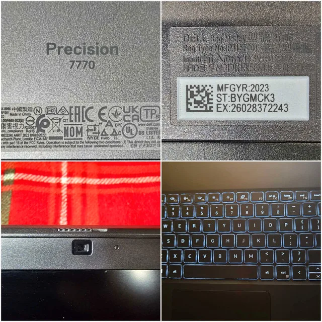 2023 Dell Precision 7770, i9 12th, 64gb ram, 1tb ssd, Win11Pro image indicator(3)