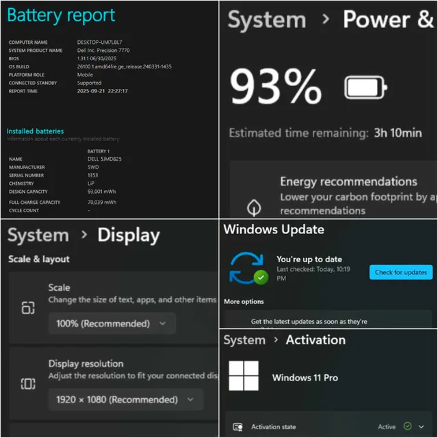 2023 Dell Precision 7770, i9 12th, 64gb ram, 1tb ssd, Win11Pro image indicator(6)