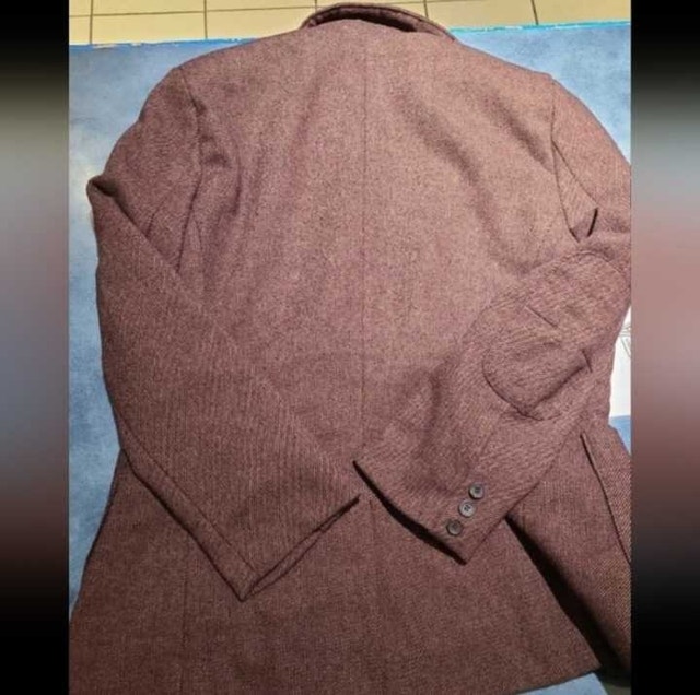 Men's Brownish Red Wool-Blend Blazer Size 40 - photo 2