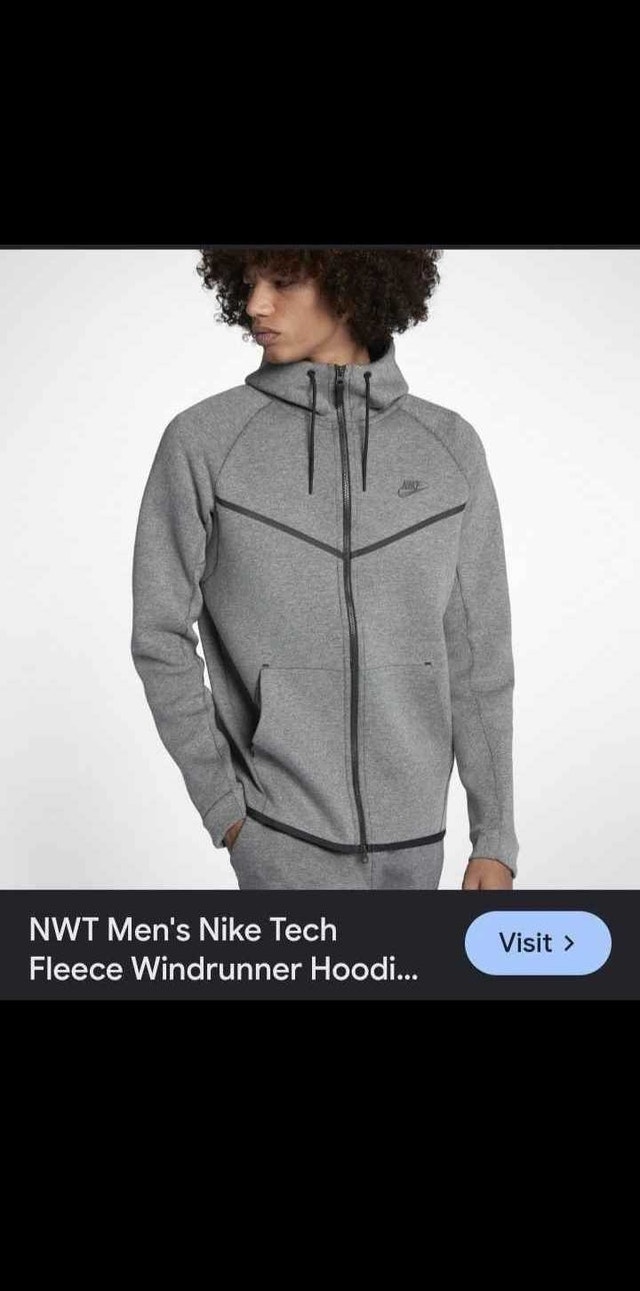 Nike Sportswear Tech Fleece Hoodie Mens Medium Grey