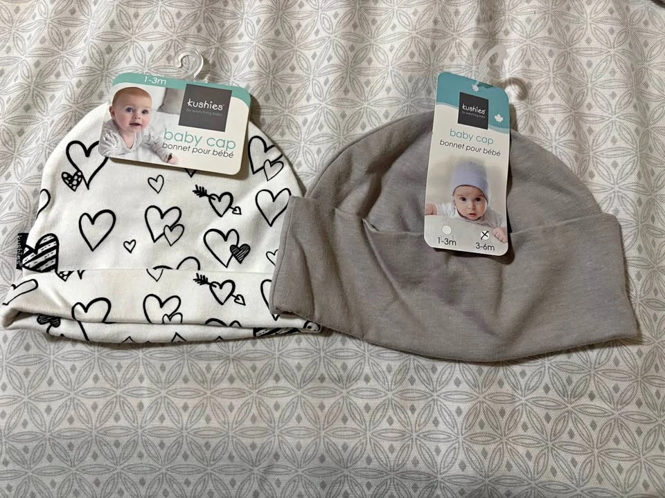 Kushies Baby Caps – 2 Pieces | Size 1–3 3-6 Months