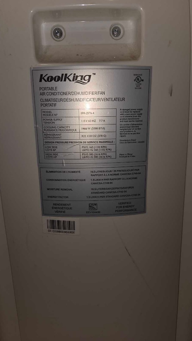 Kool King Portable Room AC on Wheels - photo 3