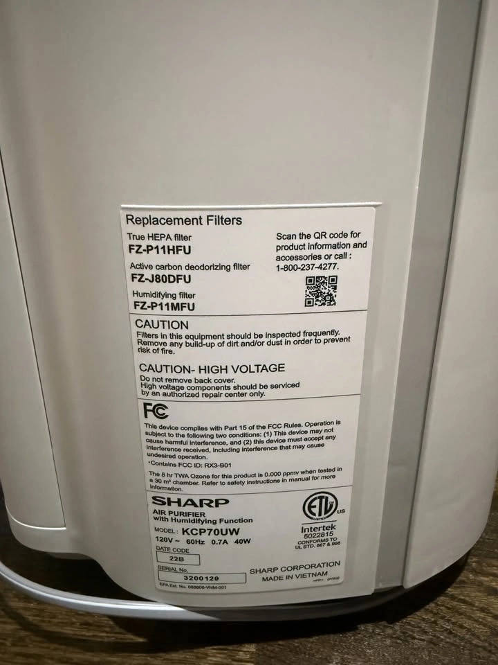 Sharp KCP70UW Air Purifier with Humidifying Function - photo 4