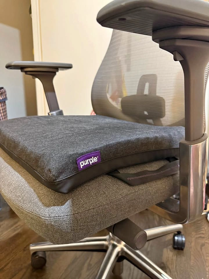 Purple Double Seat Cushion for Office Chair or Car