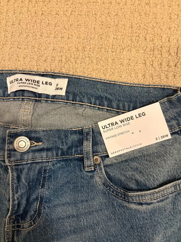 AEROPOSTALE- Ultra wide leg super low rise jeans - photo 2